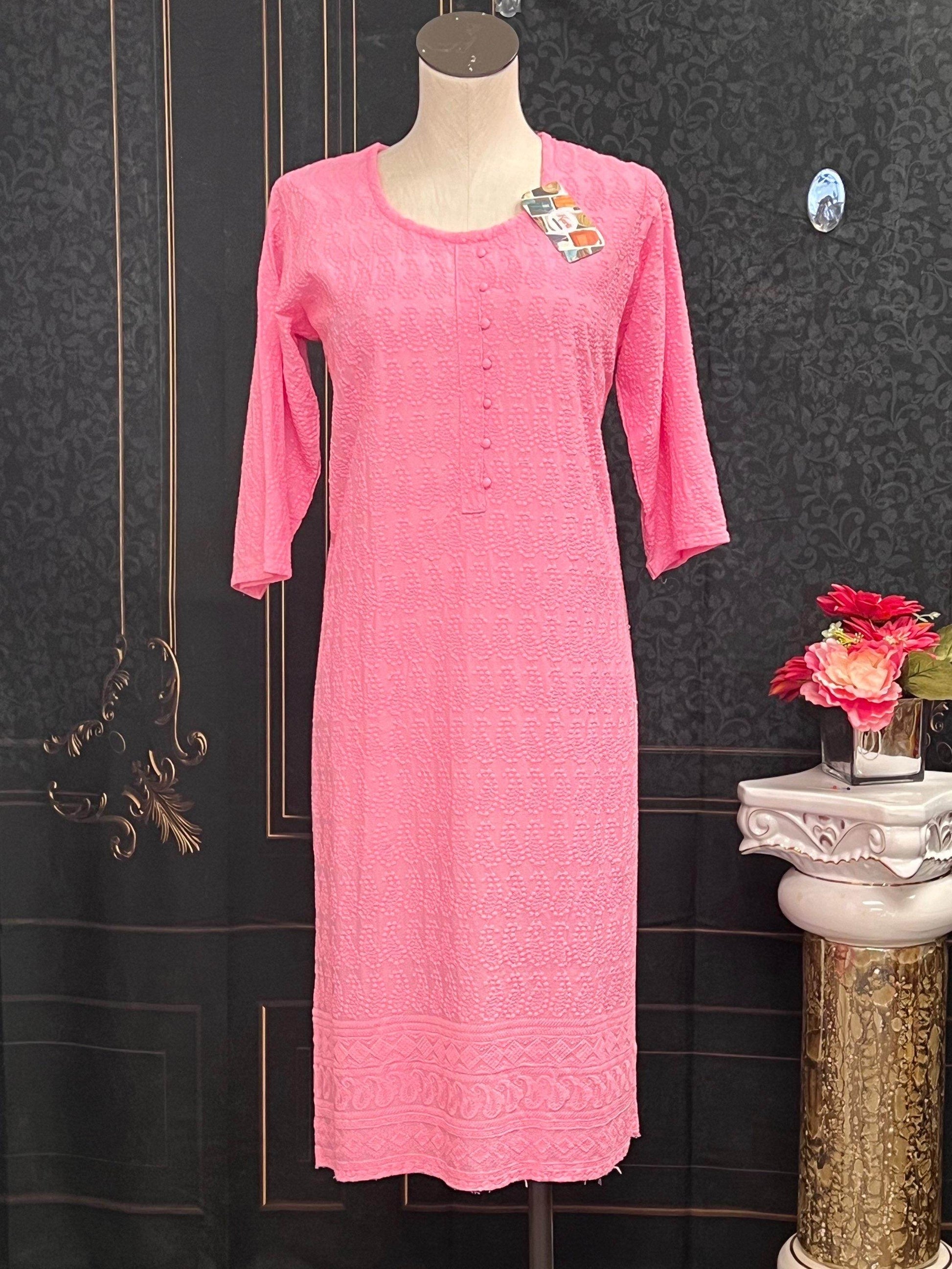 chikankari kurti - Kurti Connection USA