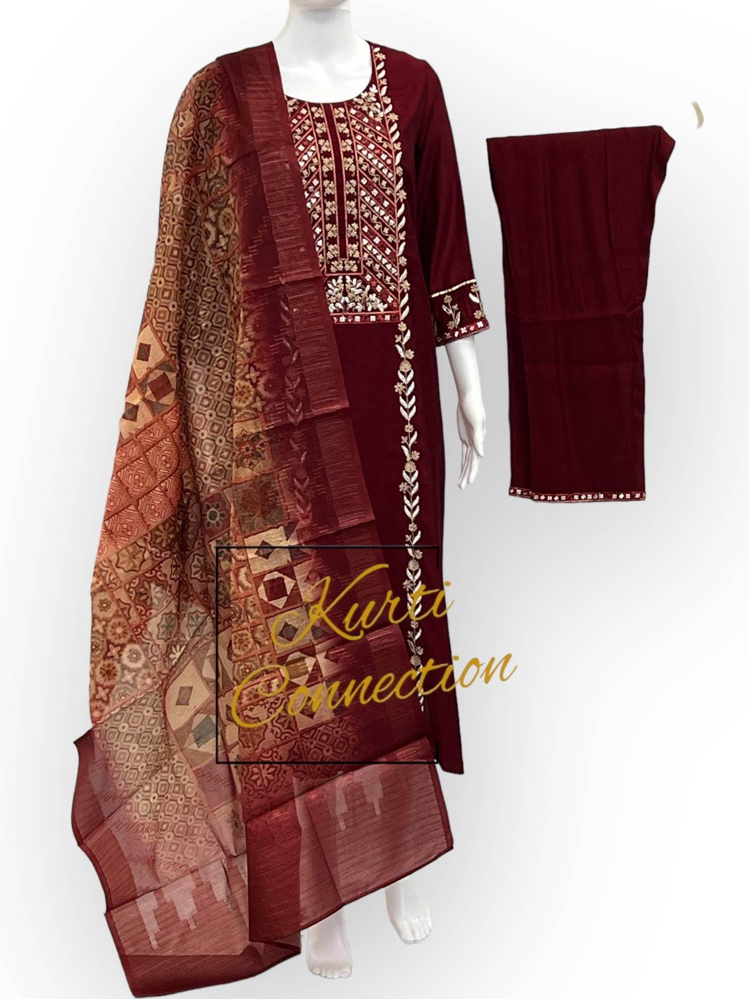 Modal silk kurti set | salwar kameez - Kurti Connection USA