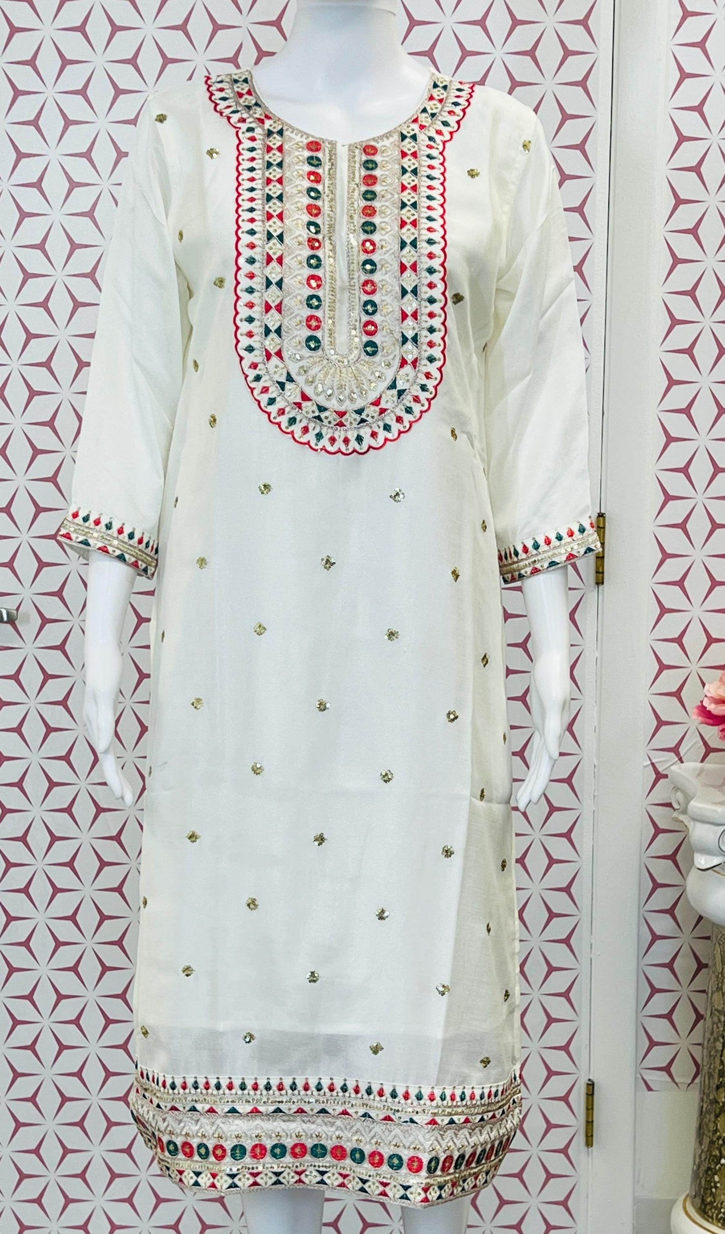 Soft silk kurti - Kurti Connection USA