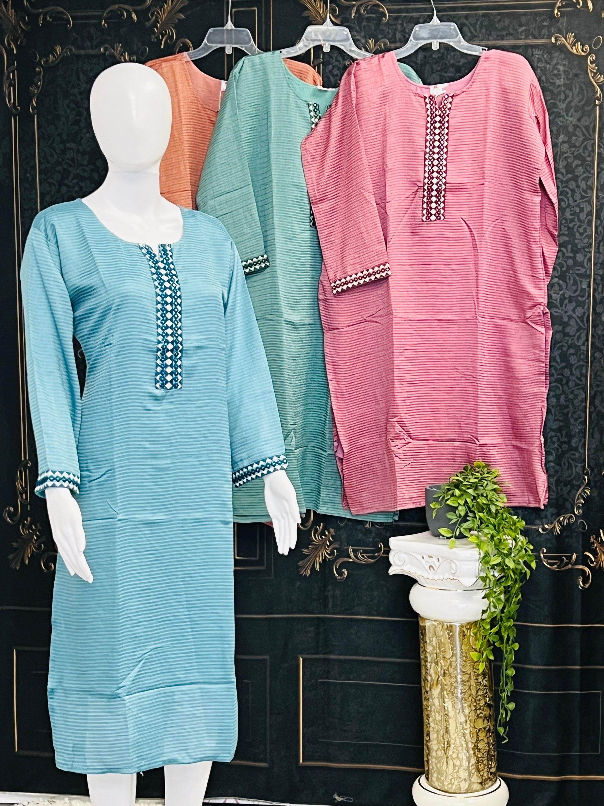 Chinon silk kurti - Kurti Connection USA