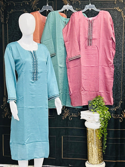 Chinon silk kurti - Kurti Connection USA