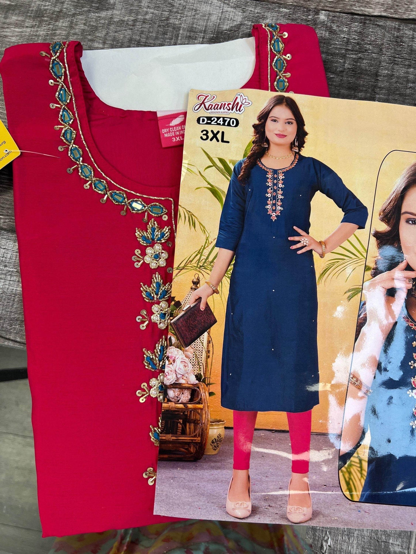 Silk kurti : Size 46 - Kurti Connection USA