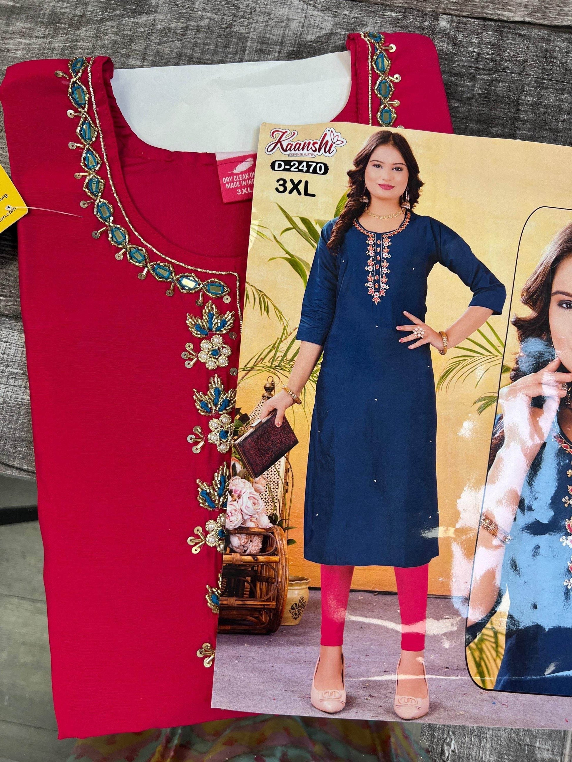 Silk kurti : Size 46 - Kurti Connection USA