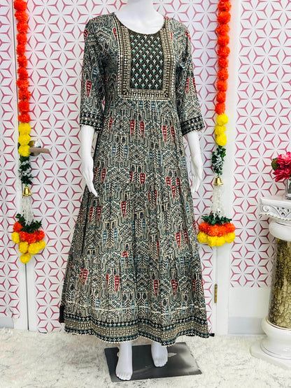 Rayon kurti | printed kurti - Kurti Connection USA