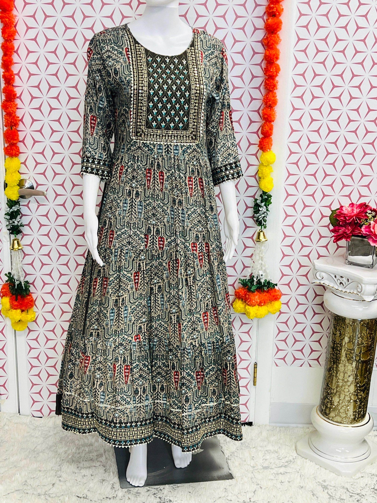 Rayon kurti | printed kurti - Kurti Connection USA
