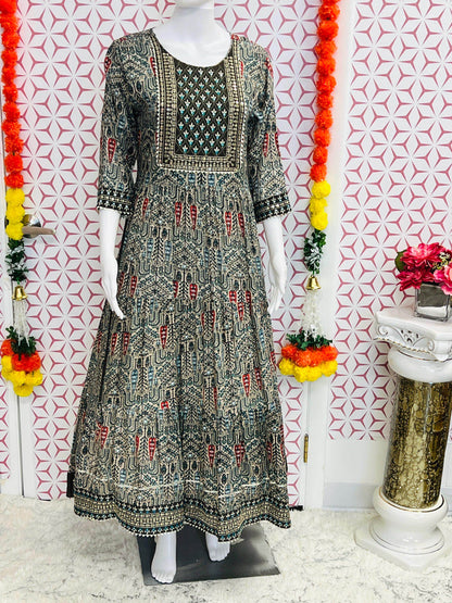 Rayon kurti | printed kurti - Kurti Connection USA