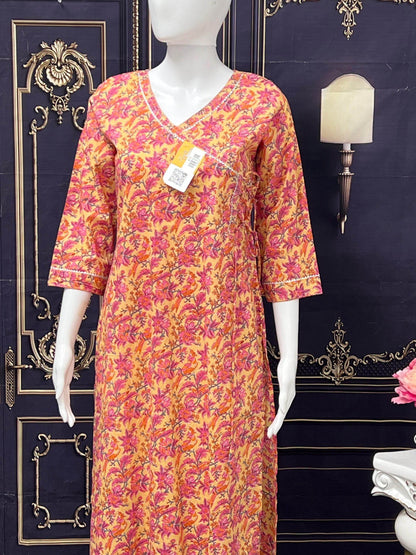 Mulmul cotton Kurti - Kurti Connection USA