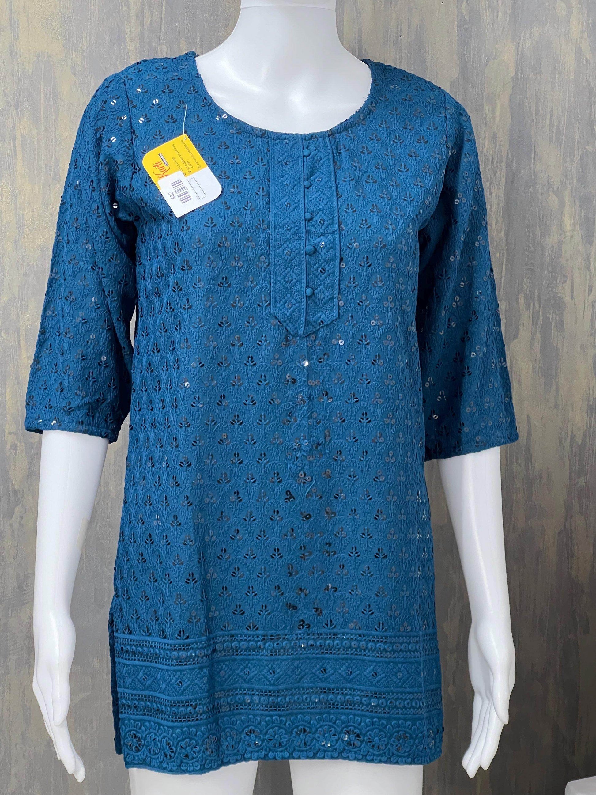Short kurti / sequin short kurti - Kurti Connection USA