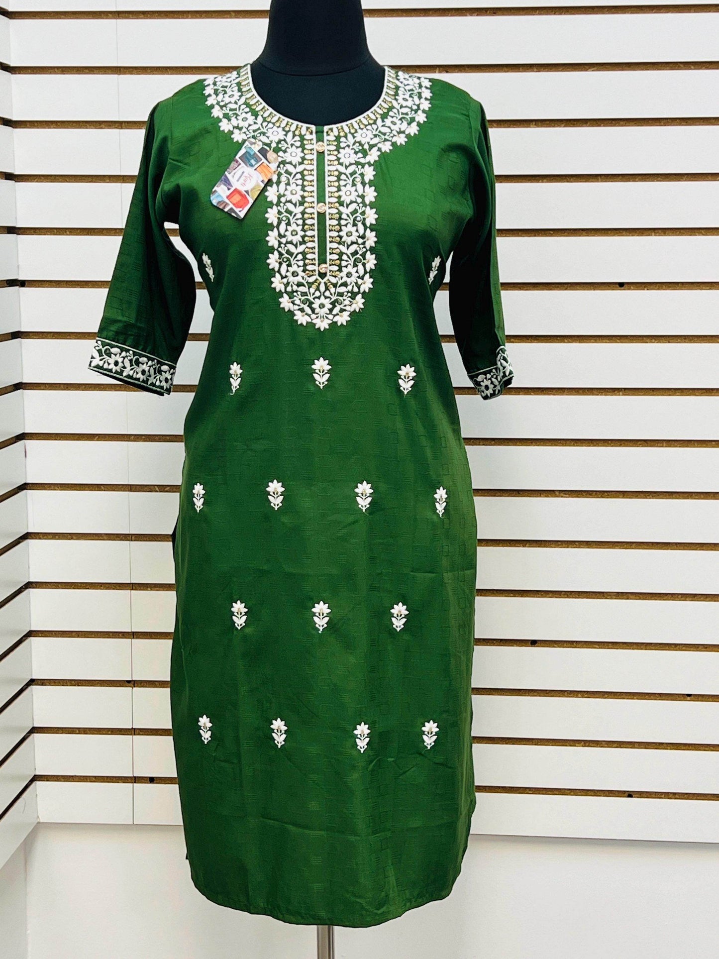 Fancy chikankari kurti | plus size - Kurti Connection USA