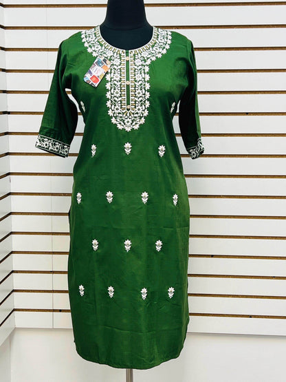 Fancy chikankari kurti | plus size - Kurti Connection USA
