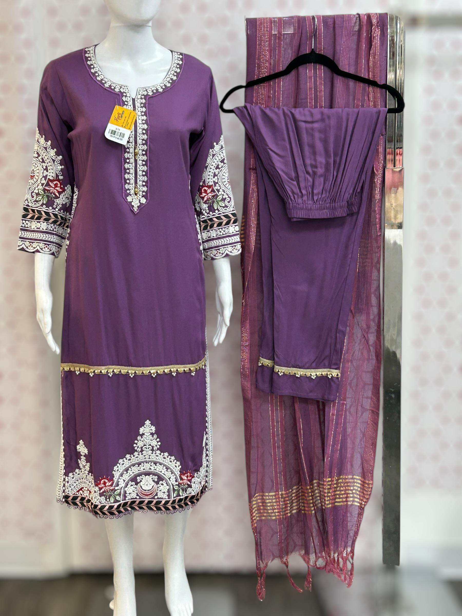 Rayon kurti pant set - Kurti Connection USA
