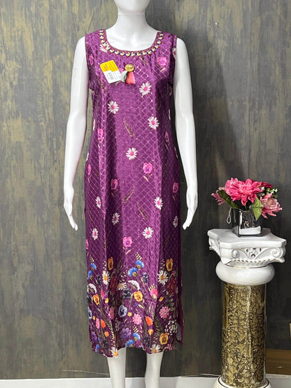 Chinon silk kurti - Kurti Connection USA