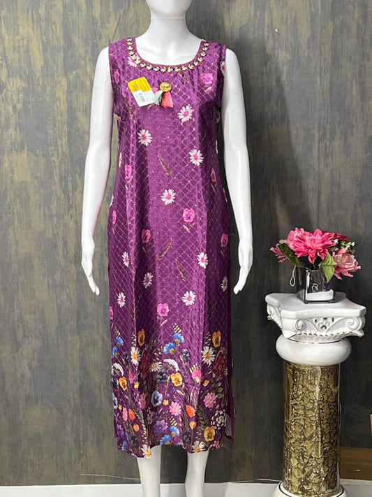 Chinon silk kurti - Kurti Connection USA