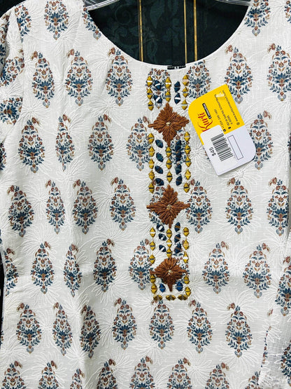 Kota cotton kurti | chikankari work | Block print kurti - Kurti Connection USA