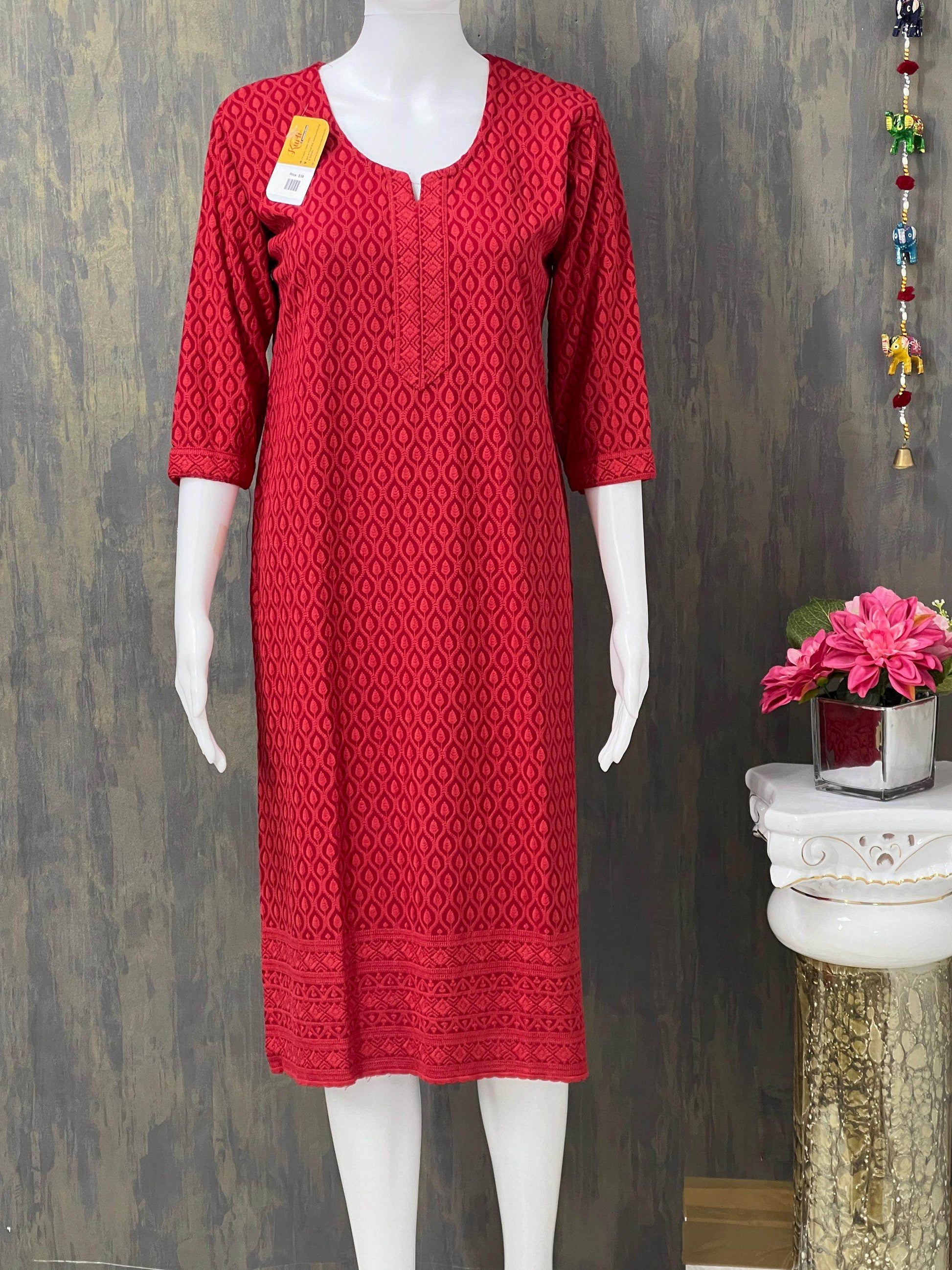 Chikankari kurti - Kurti Connection USA