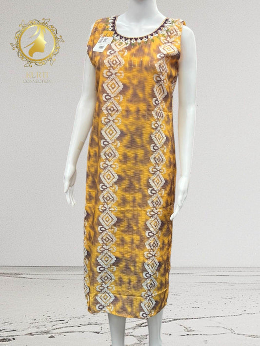 Batik print georgette Kurti - Kurti Connection USA