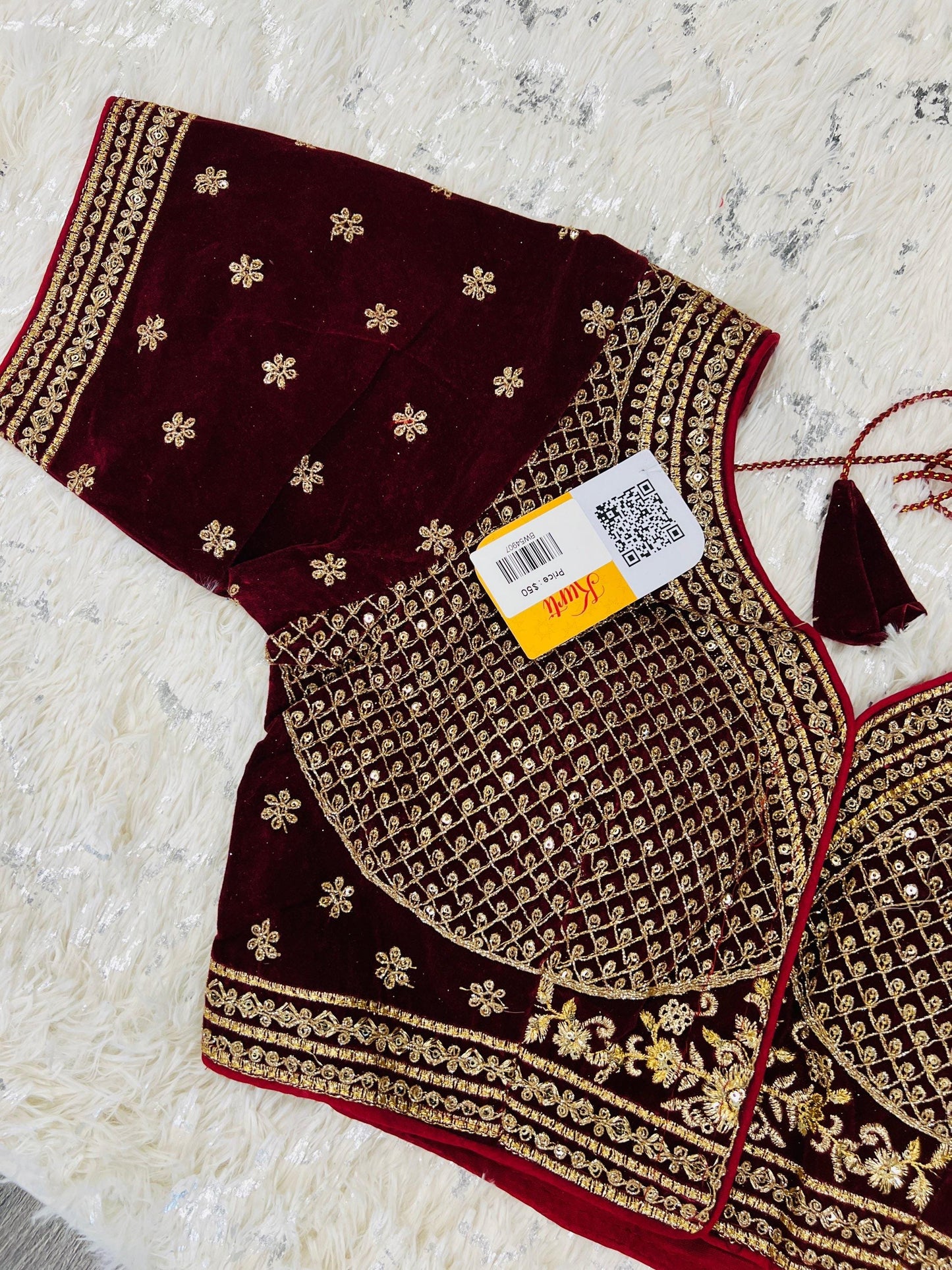 Velvet blouse - Kurti Connection USA