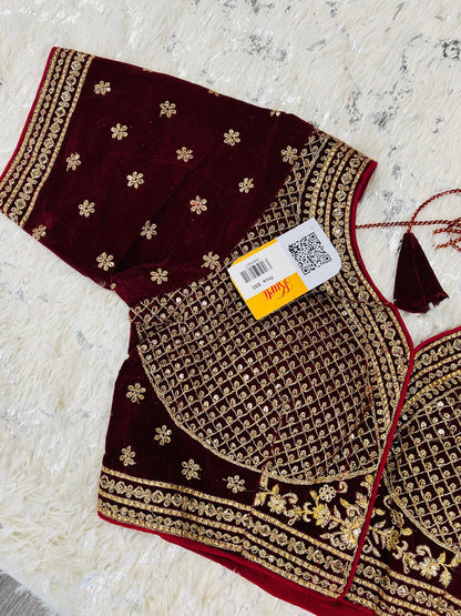 Velvet blouse - Kurti Connection USA