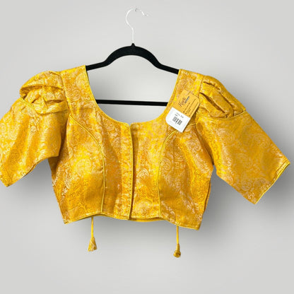 Golden Yellow Blouse - Kurti Connection USA
