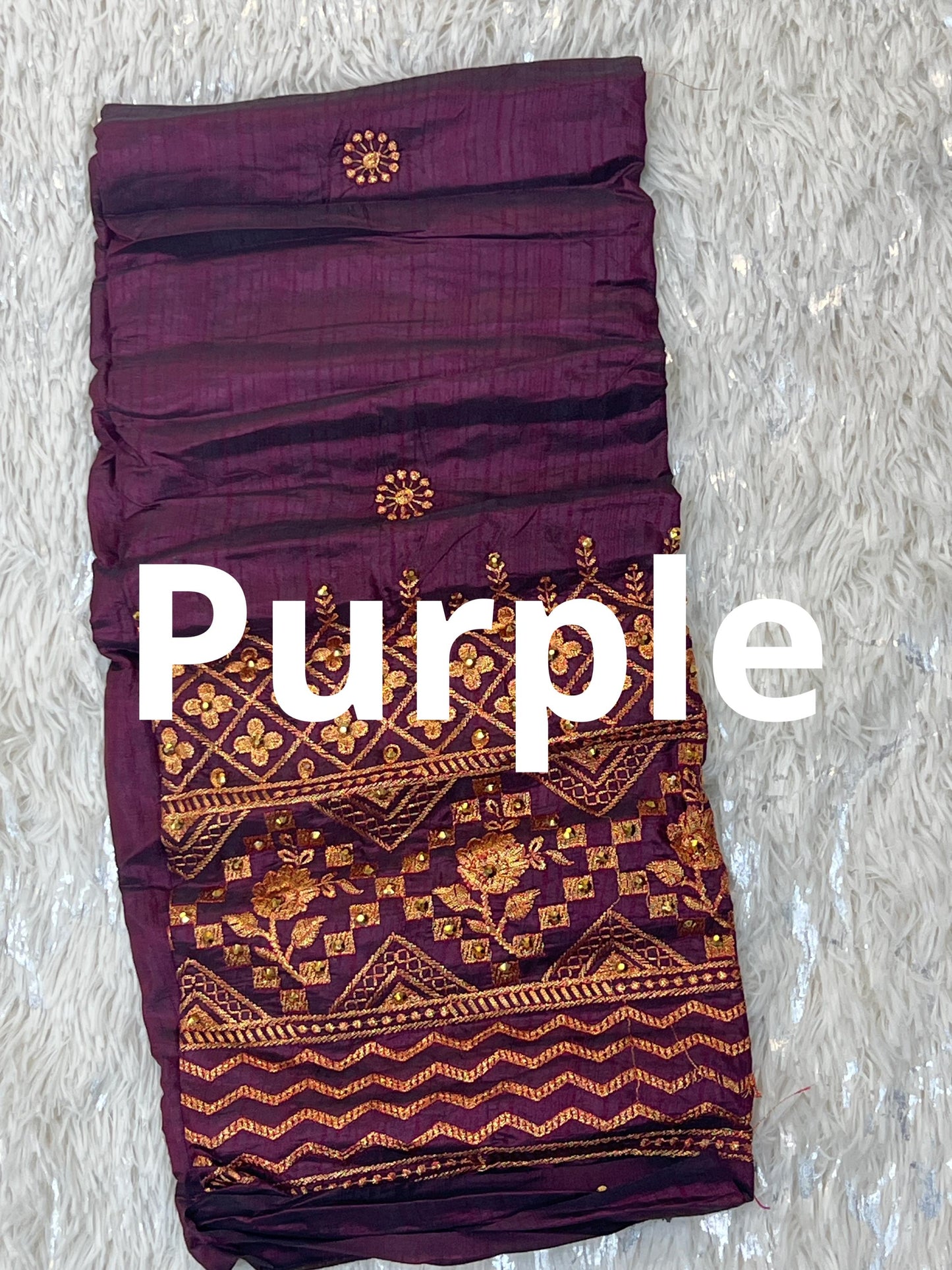 Embroidered blouse piece / unstitched blouse piece / silk material - Kurti Connection USA