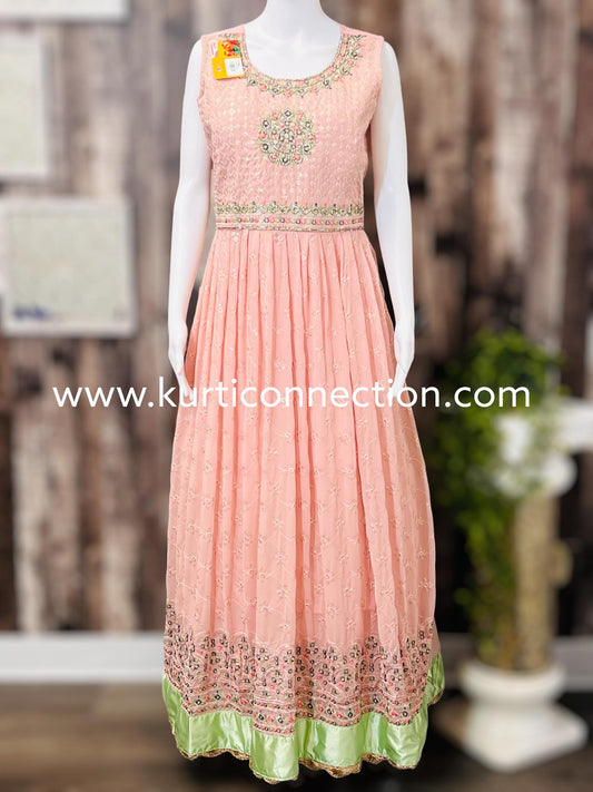 Party wear long dress - Kurti Connection USA