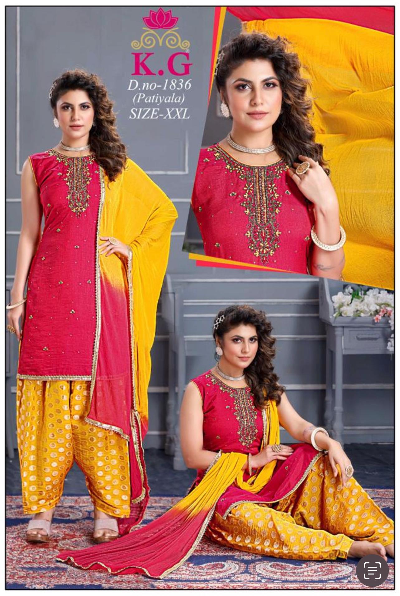 Silk salwar suit - Kurti Connection USA
