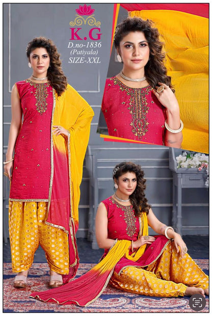 Silk salwar suit - Kurti Connection USA