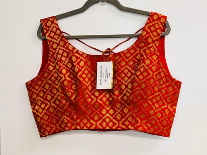 red blouse - Kurti Connection USA