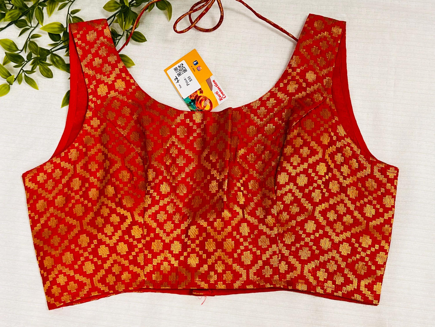 red blouse - Kurti Connection USA
