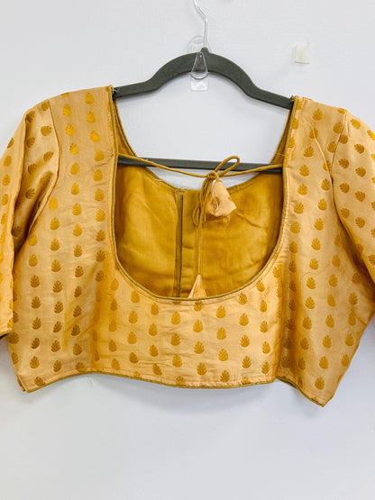 Gold blouse - Kurti Connection USA