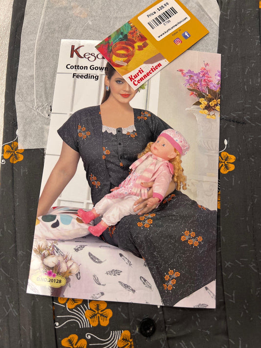 Feeding gown for new moms - Kurti Connection USA