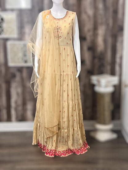 Georgette long dress - Kurti Connection USA