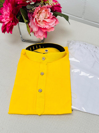 Cotton kurta pajaama set for boys - Kurti Connection USA