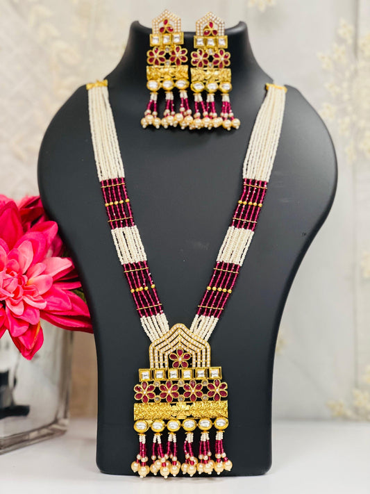 Pearl necklace set - Kurti Connection USA