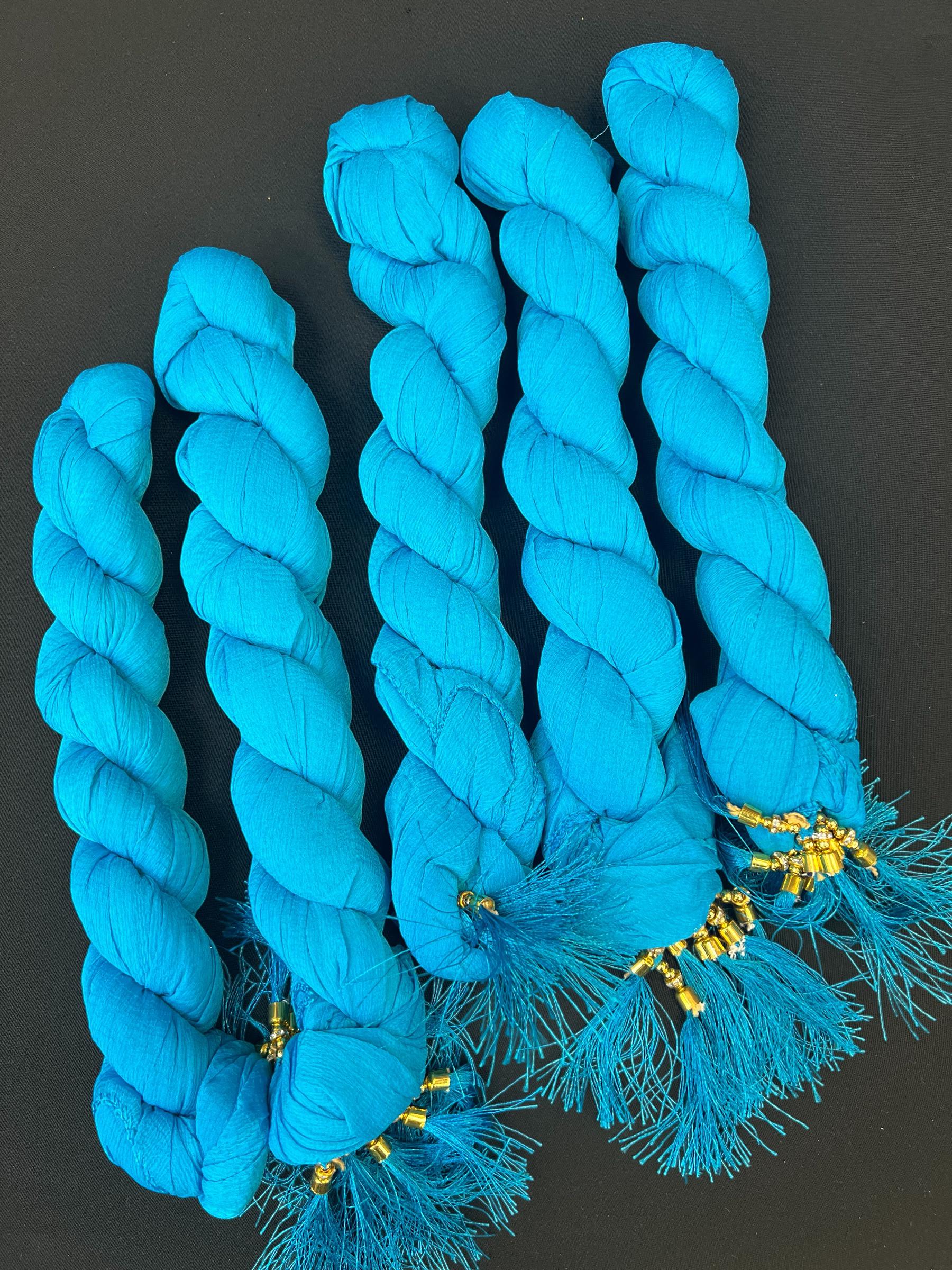 Turquoise Blue Dupatta | chiffon dupatta - Kurti Connection USA