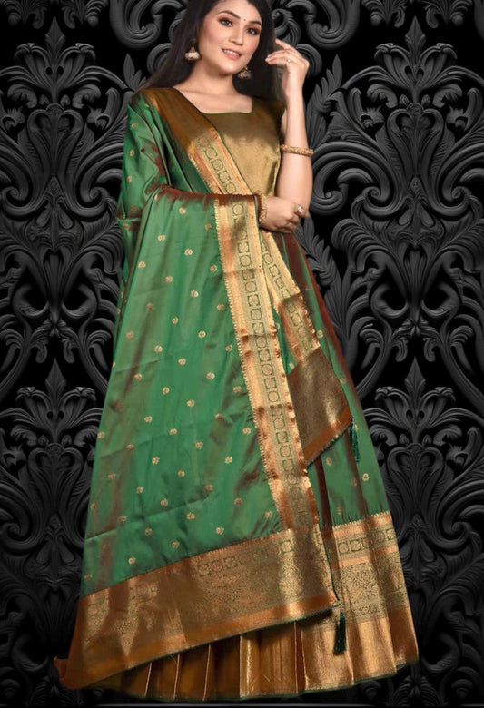 Pure silk gown | Sleeves available | wedding collection - Kurti Connection USA
