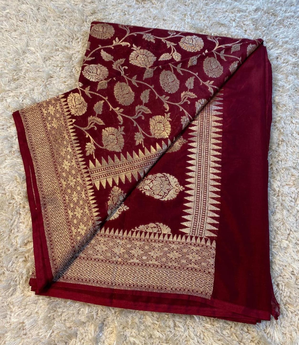 Mashru silk Banarasi saree - Kurti Connection USA
