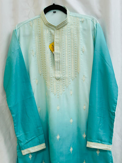 Dual shade Kurta pajama set - Kurti Connection USA