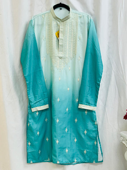 Dual shade Kurta pajama set - Kurti Connection USA