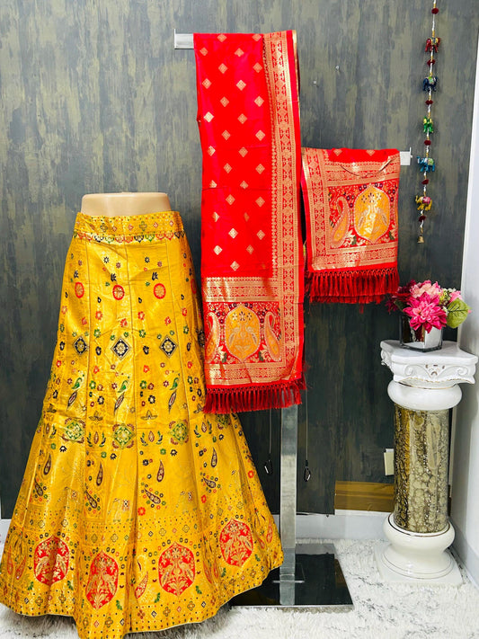 Heavy Banarasi Lehenga - Kurti Connection USA