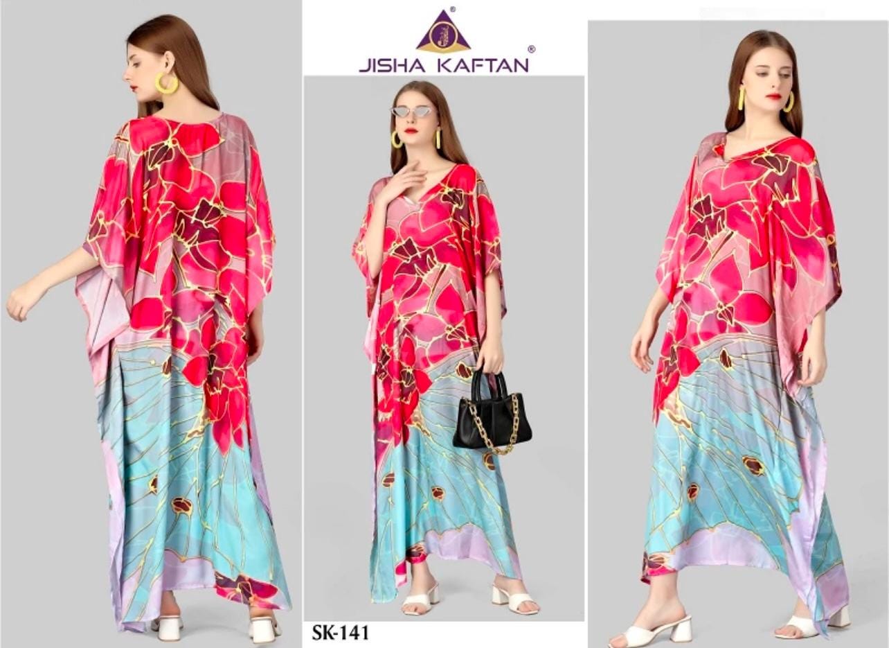 Printed Kaftan dress - Kurti Connection USA