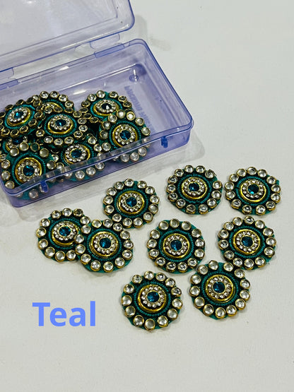 Kundan patches for dresses, sewing supplies , decorative patches - Kurti Connection USA