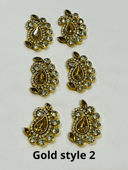 Kundan patches for dresses, sewing supplies , decorative patches - Kurti Connection USA