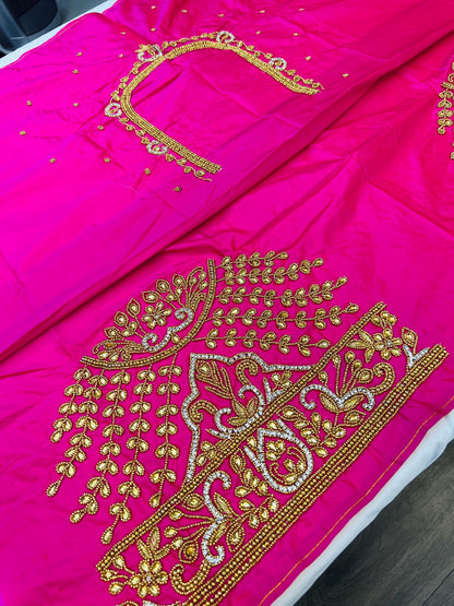Maggam work blouse pieces - Kurti Connection USA