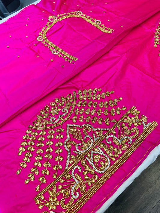 Maggam work blouse pieces - Kurti Connection USA