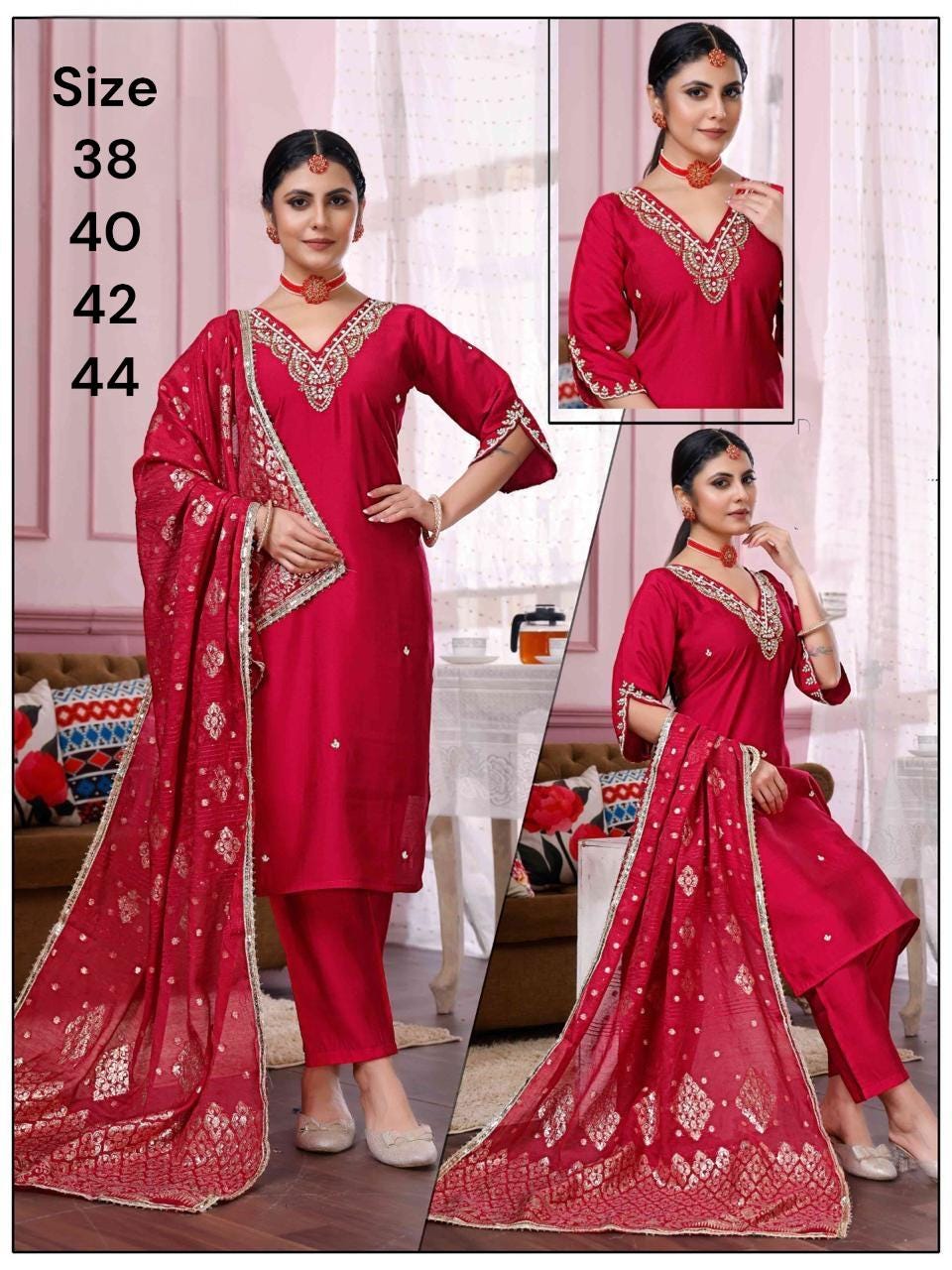 Silk party wear Suit - Kurti Connection USA