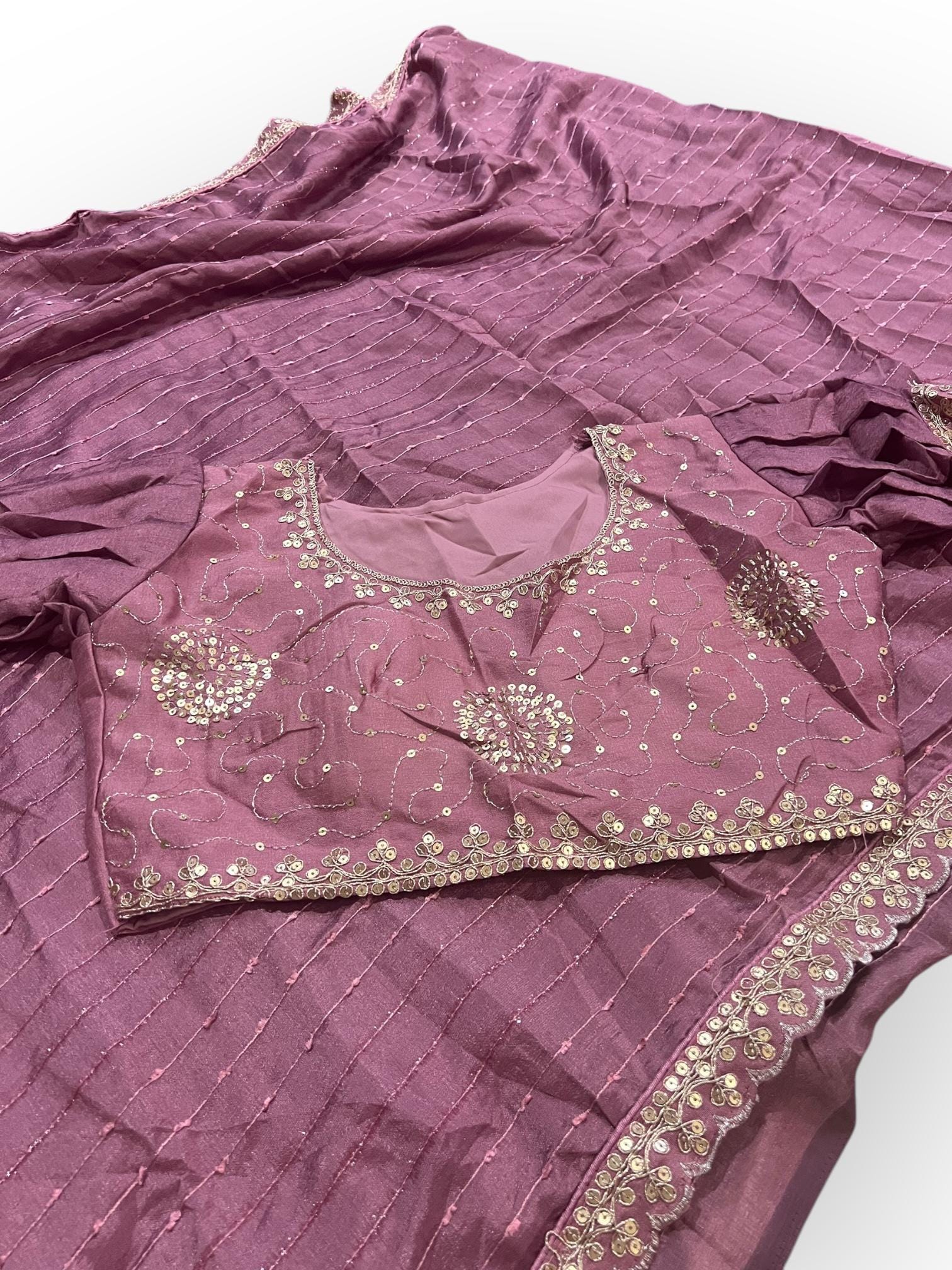 Fancy crape silk saree - Kurti Connection USA
