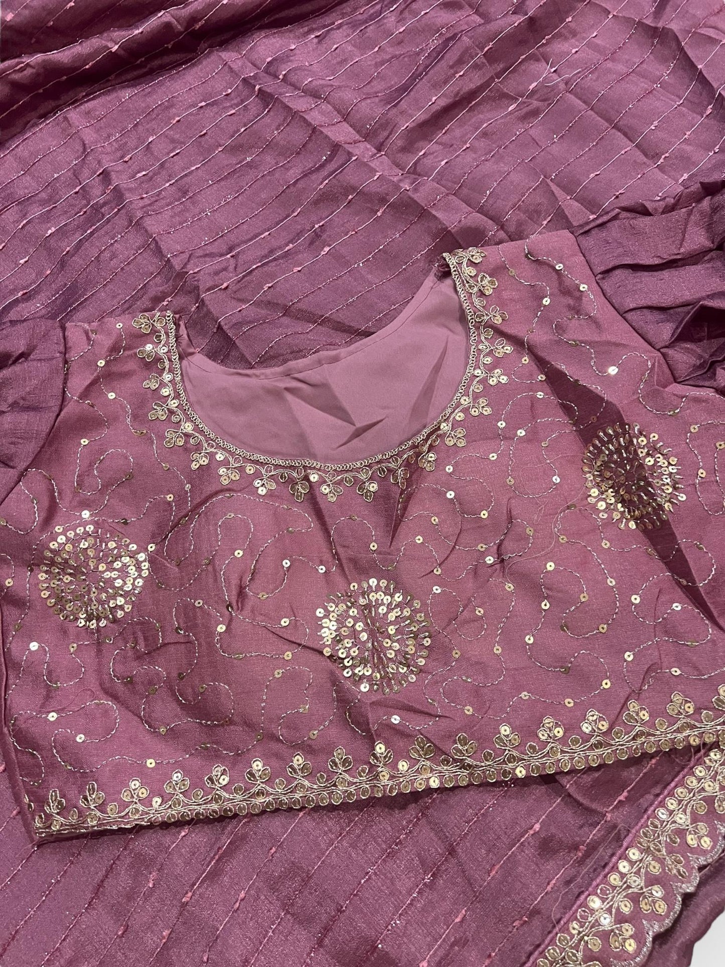 Fancy crape silk saree - Kurti Connection USA