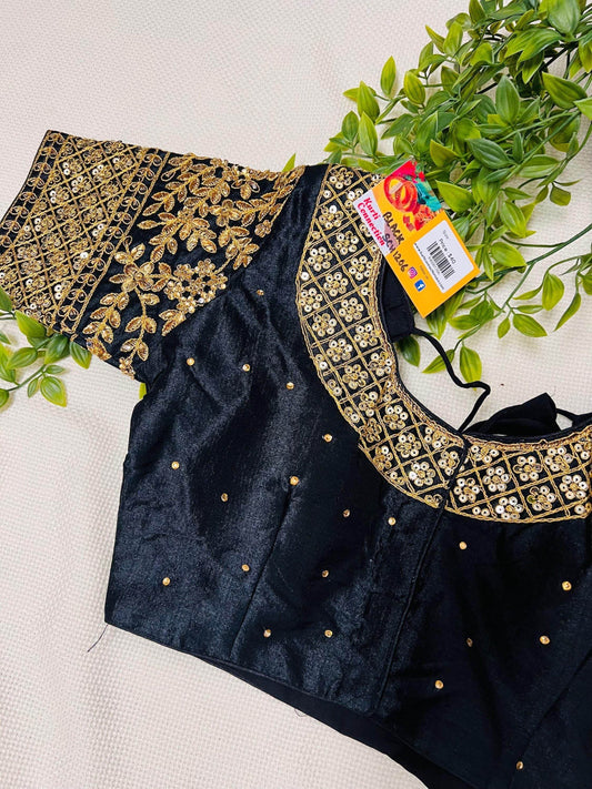 Silk blouse : front hooks | colors available - Kurti Connection USA