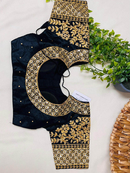 Silk blouse : front hooks | colors available - Kurti Connection USA